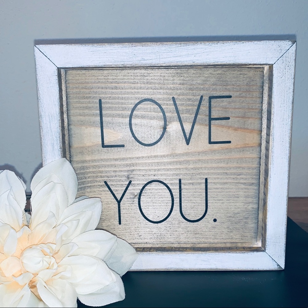 Framed wood sign